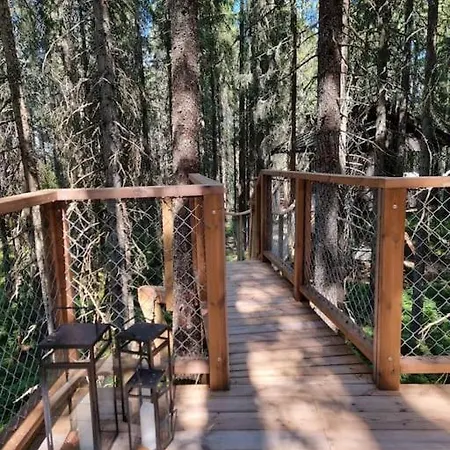Kemping Treetop Ekne - Hytte I Skogen Med Hengebru *