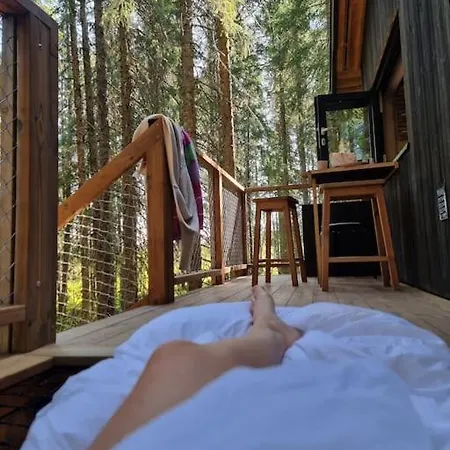 Treetop Ekne - Hytte I Skogen Med Hengebru *