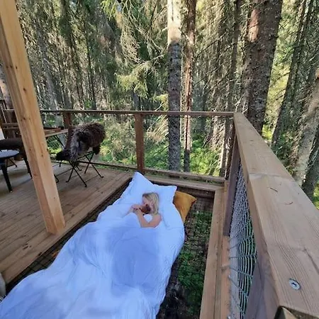 Treetop Ekne - Hytte I Skogen Med Hengebru *