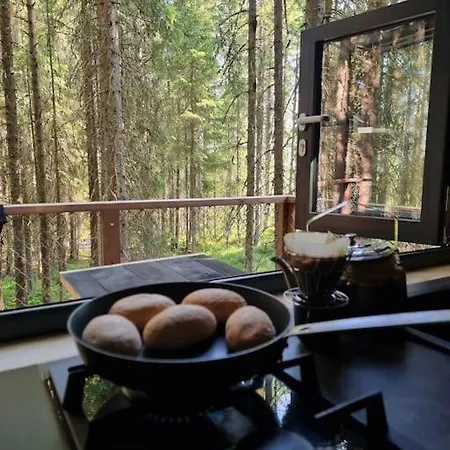 Kemping Treetop Ekne - Hytte I Skogen Med Hengebru Levanger